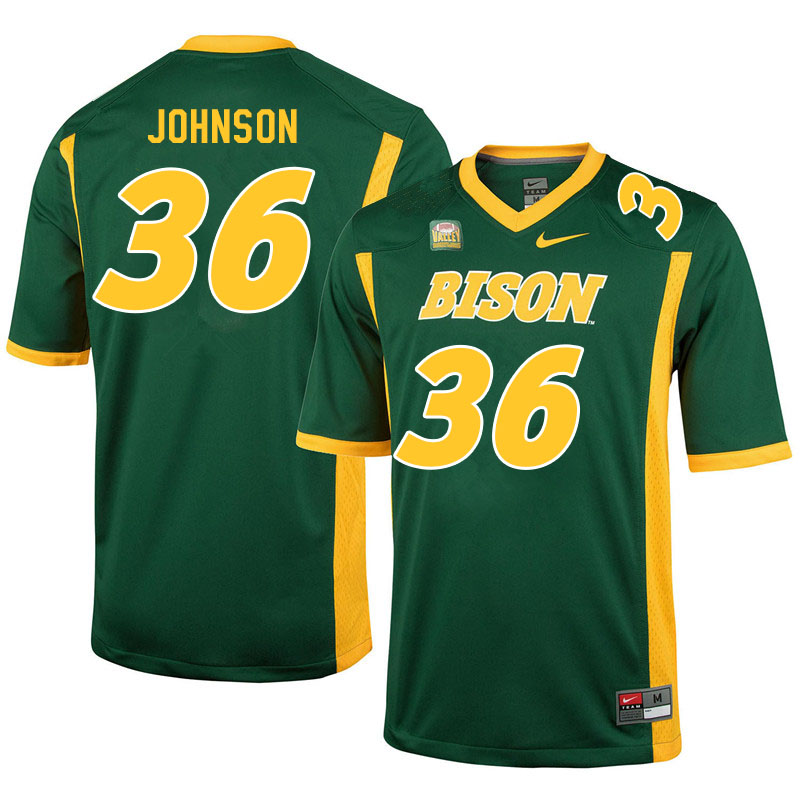 Men #36 Owen Johnson North Dakota State Bison College Football Jerseys Sale-Green